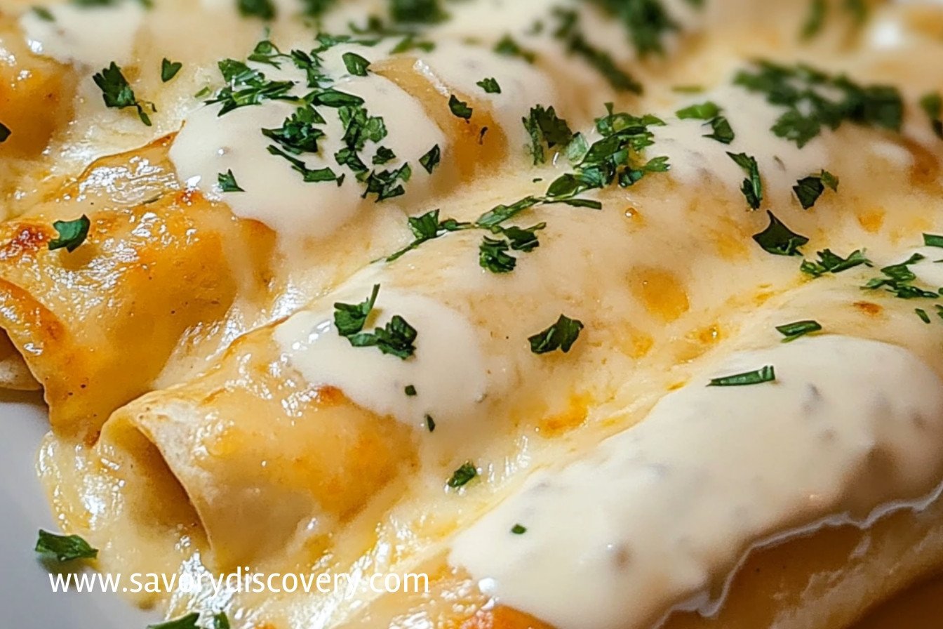 Kurczak enchiladas z sosem śmietanowym