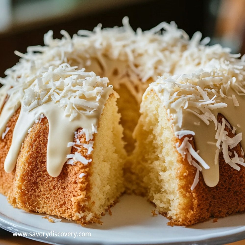 Babka z białą czekoladą i kokosem